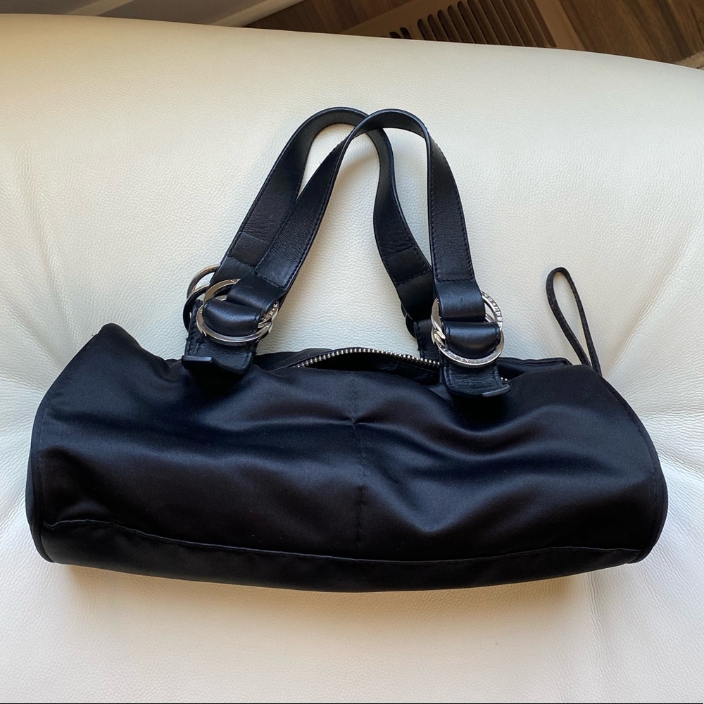 Black silk Ralph Lauren evening shoulder bag